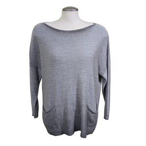 Bella Amore Womens Oversized Metallic Glitter Knit Sweater Pockets Made In Italy